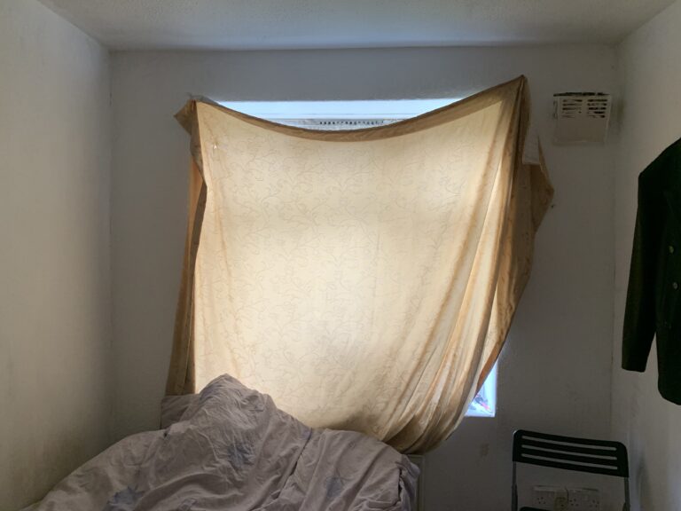 Sheet over window