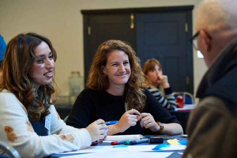 Audience members speaking